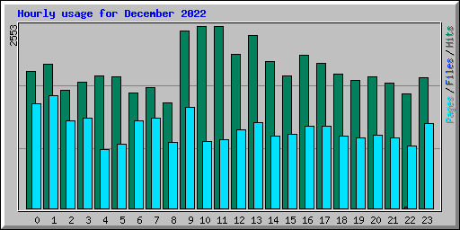 Hourly usage for December 2022